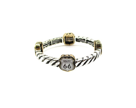 Western Route 66 Twisted Stretch Bracelet