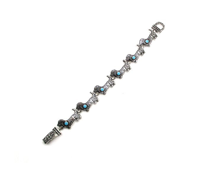 Western Dachshund Turquoise Magnetic Bracelet