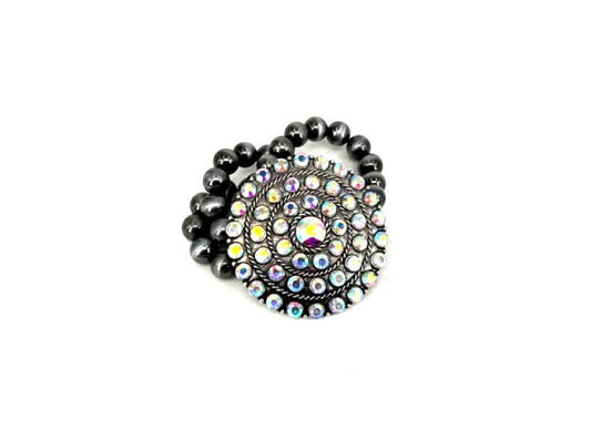 Western Round Concho AB Navajo Bracelet
