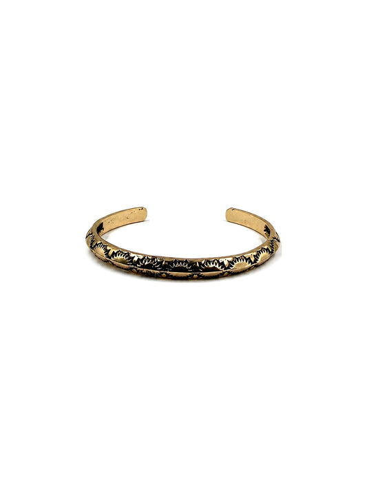 Western Stamped Chevron Cuff Bracelet