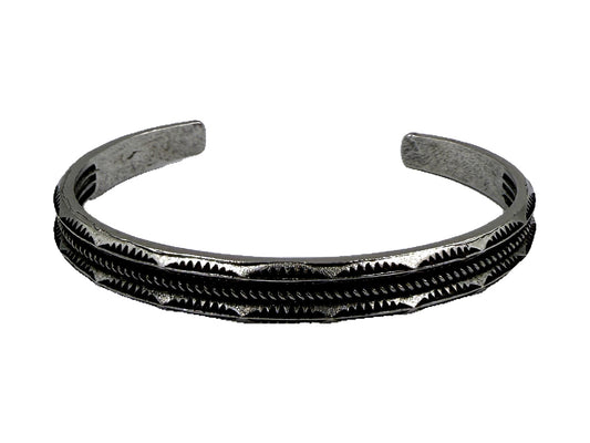Western Wide Stamped Cuff Bracelet