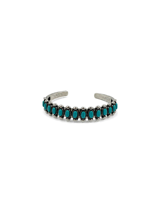 Western Turquoise Row Cuff Bracelet