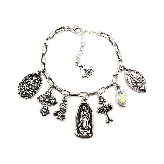 Lady Guadalupe Charm Chain Bracelet