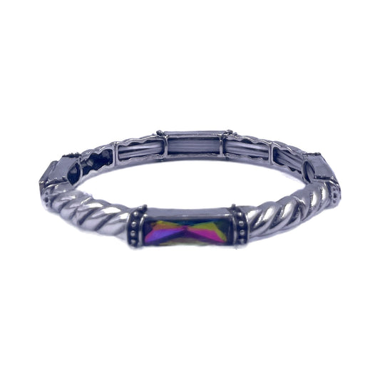 Western Crystal Bar Stretch Bracelet