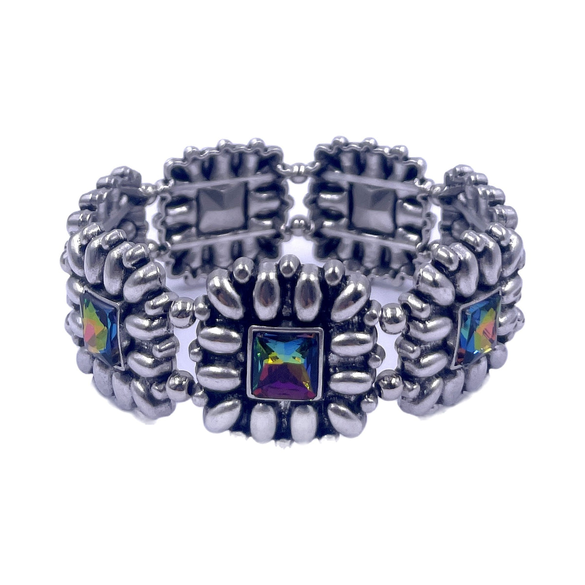 Western Crystal Concho Stretch Bracelet