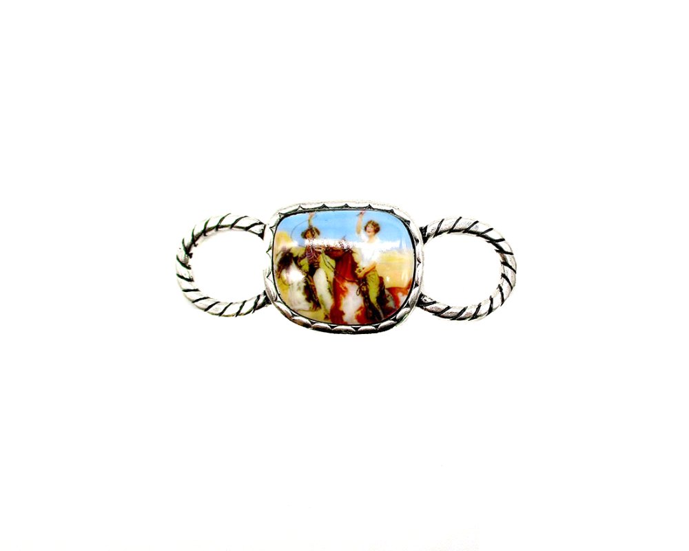 Western Portrait Scarf Charm