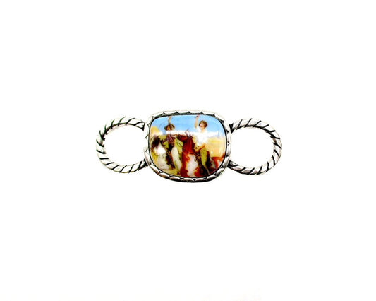 Western Portrait Scarf Charm