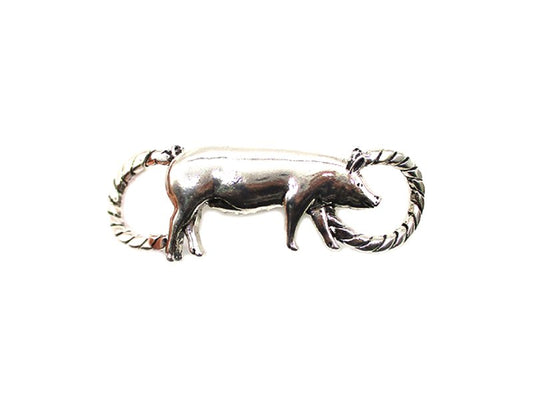 Western Pig Scarf Charm