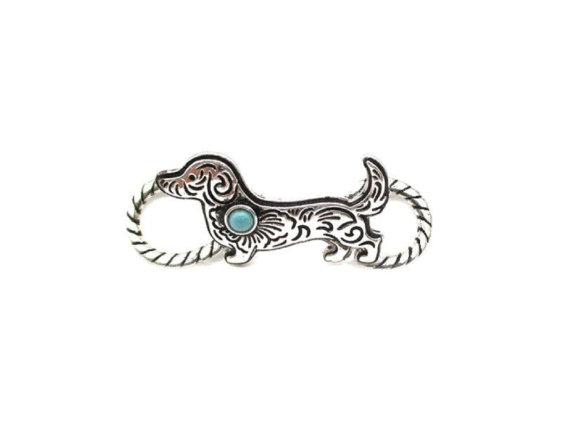 Western Dachshund Scarf Charm