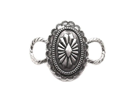 Western Oval Concho Design Scarf Charm