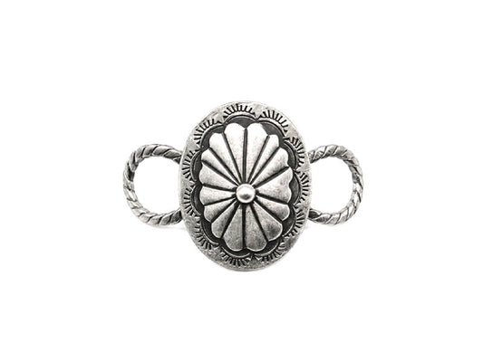 Western Oval Concho Design Scarf Charm