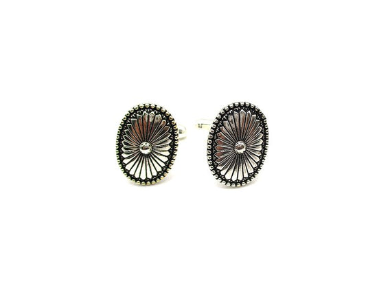 Western Oval Concho Cufflinks