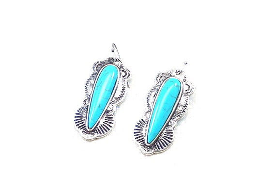 Western Turquoise Dangle Earring