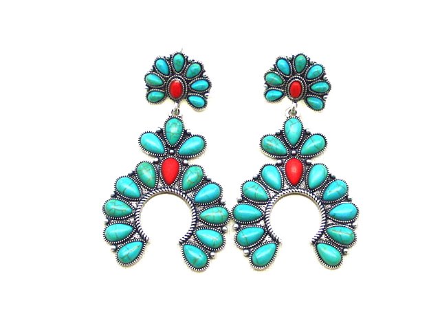 Western Squash Blossom Earrings