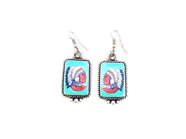 Western Portrait Dangle Earrings