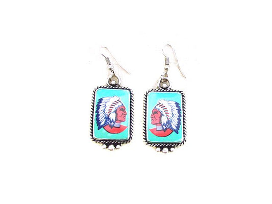 Western Portrait Dangle Earrings