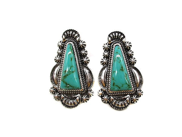 Western Turquoise Stone Post Earring