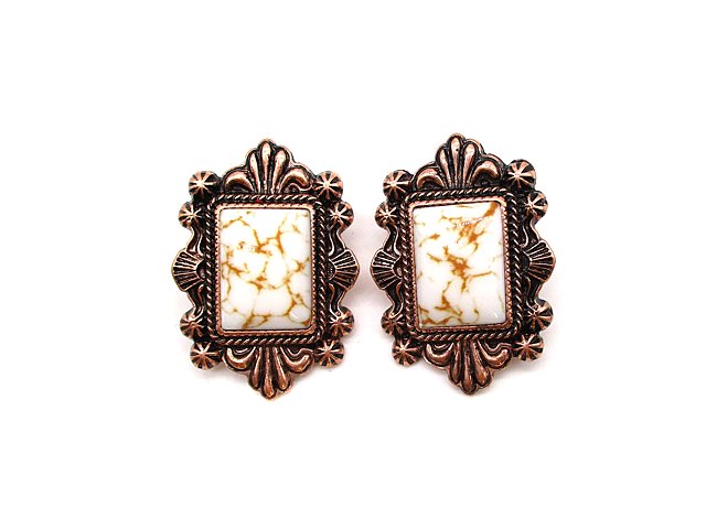 Western Turquoise Stone Post Earring