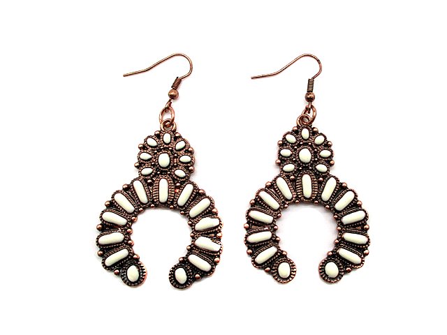 Western Squash Blossom Dangle Earring