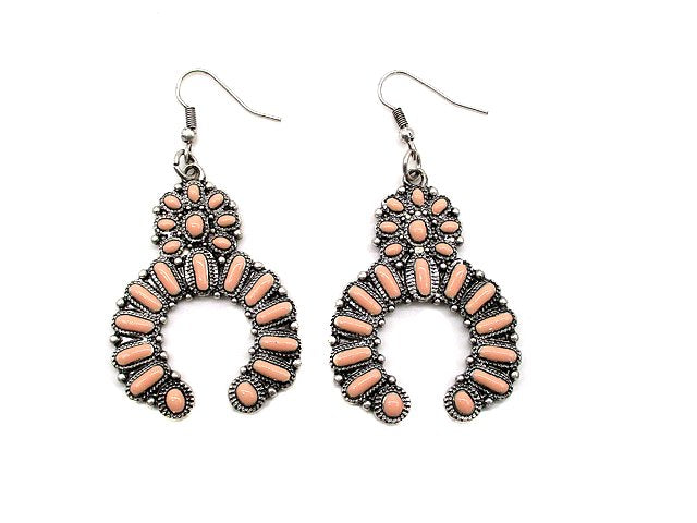 Western Squash Blossom Dangle Earring
