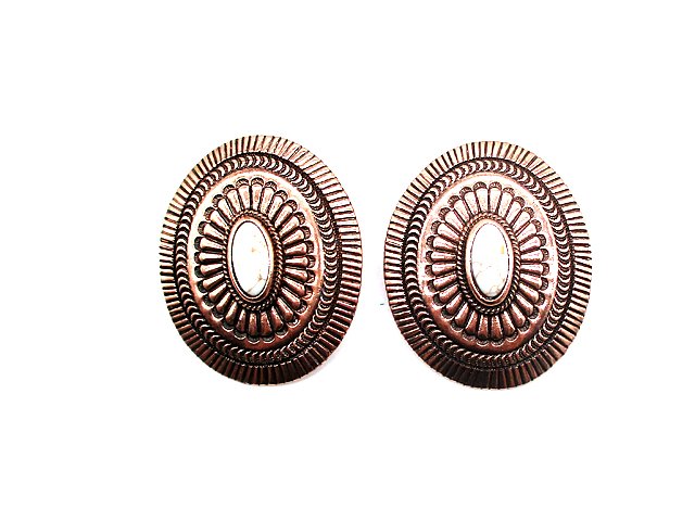 Western Turquoise Stone Concho Earring