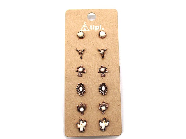 Western 6 Dainty Post Earring