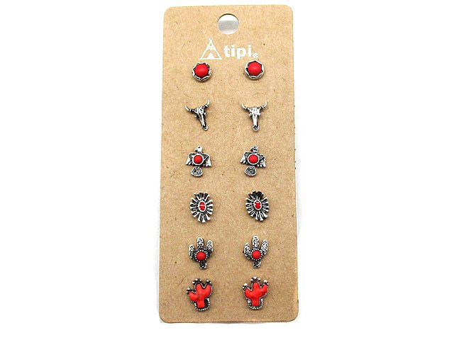 Western 6 Dainty Post Earring