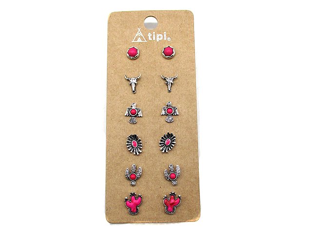 Western 6 Dainty Post Earring
