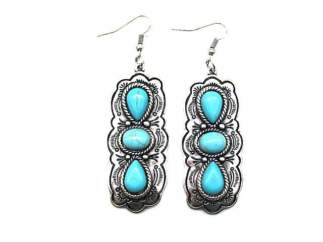 Western Turquoise Earring