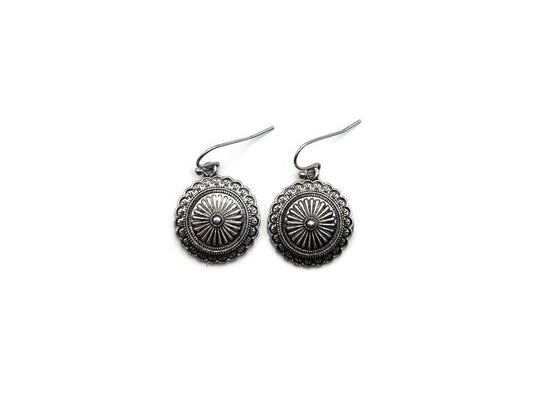 Western Small Concho Earring