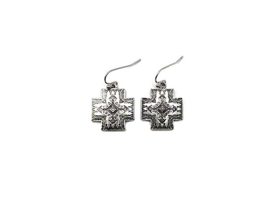 Western Small Cross Earring