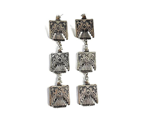 Western Small Thunderbird 3 Dangle Earring