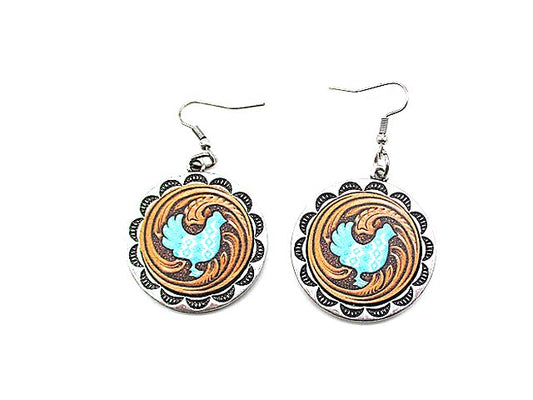 Western Design Round Earring
