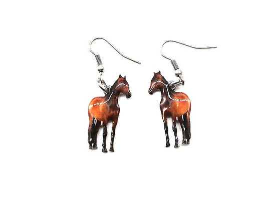 Western Horse Print Dangle Earring