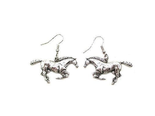 Western Running Horse Earring