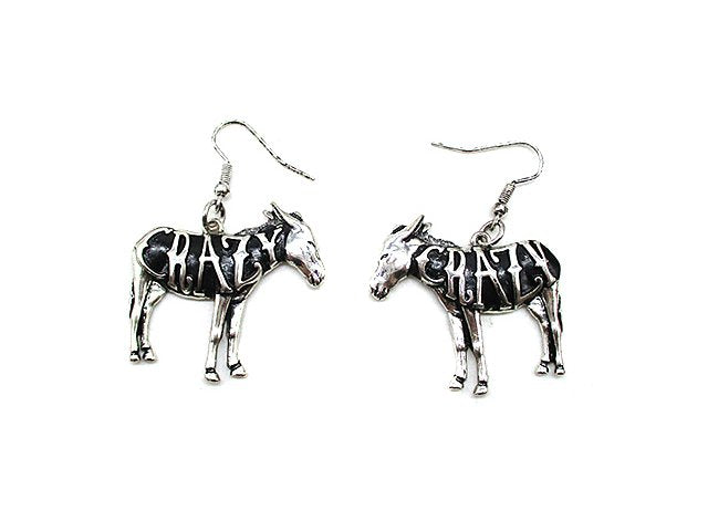 Western Crazy Donkey Dangle Earring