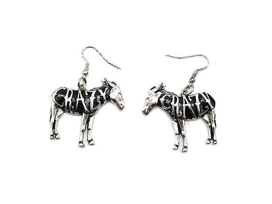 Western Crazy Donkey Dangle Earring