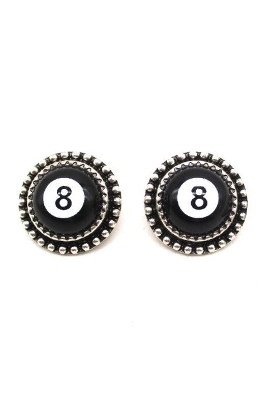 8 BALL POST EARRINGS