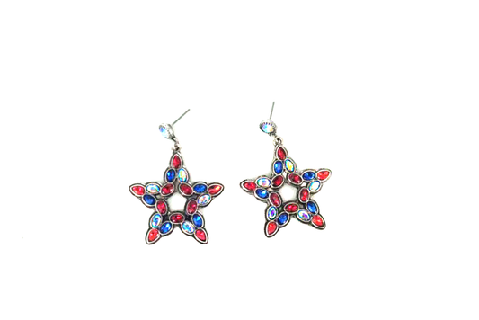 SMALL CRYSTAL STAR EARRINGS