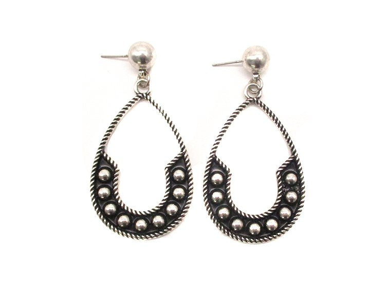 Western Teardrop Cut Bubble Dangle Earring