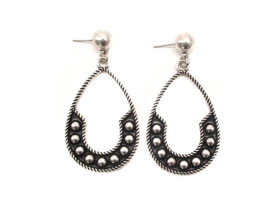 Western Teardrop Cut Bubble Dangle Earring