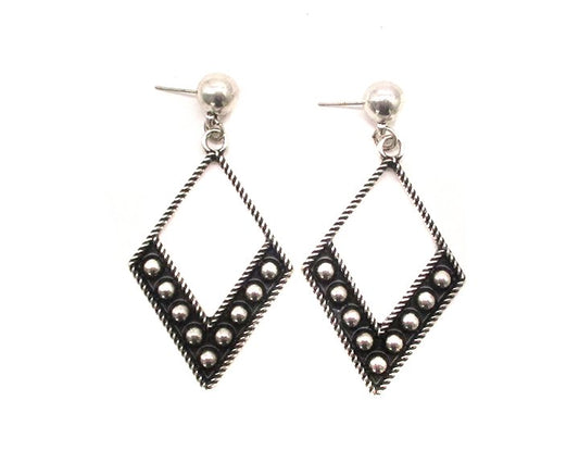 Western Diamond Cut Bubble Dangle Earring