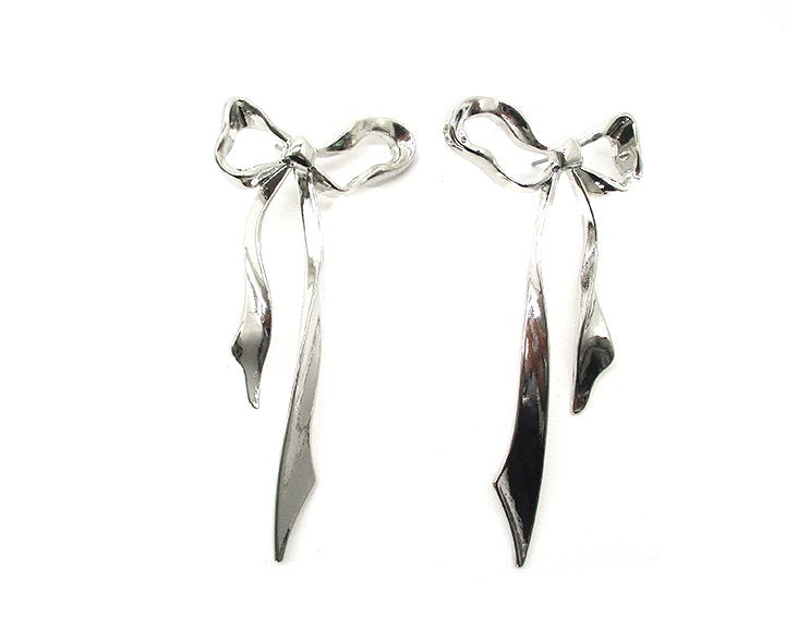 Long Ribbon Post Earring