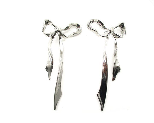 Long Ribbon Post Earring