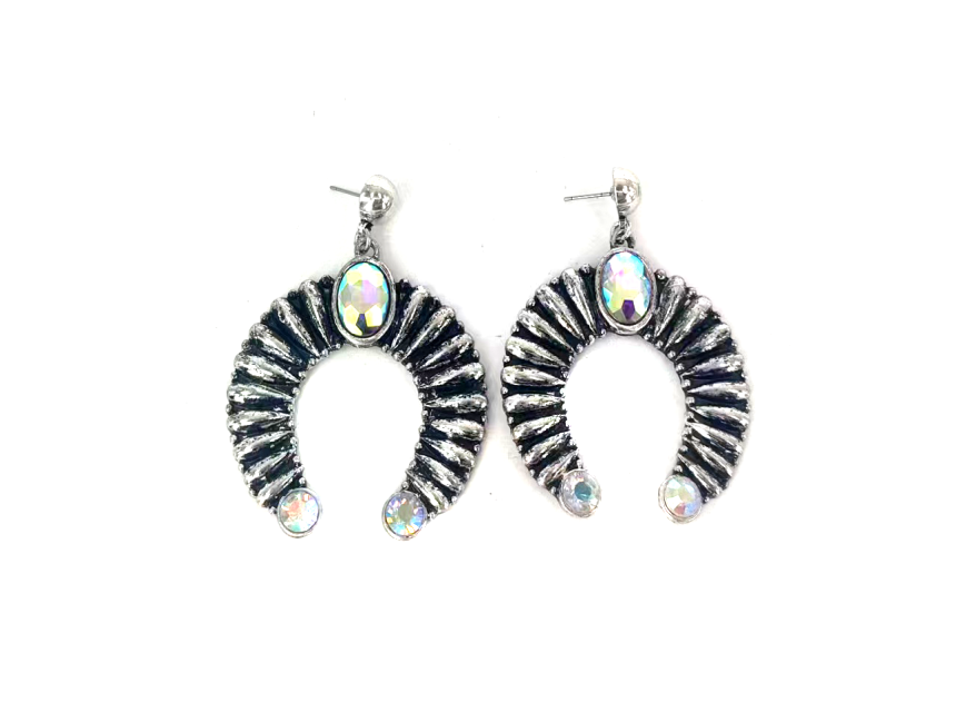 Western Squash Blossom Dangle Earring