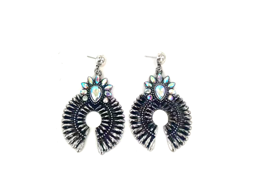 Western Squash Blossom Dangle Earring