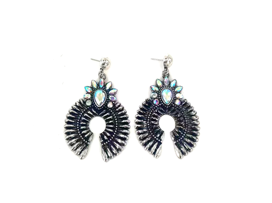 Western Squash Blossom Dangle Earring