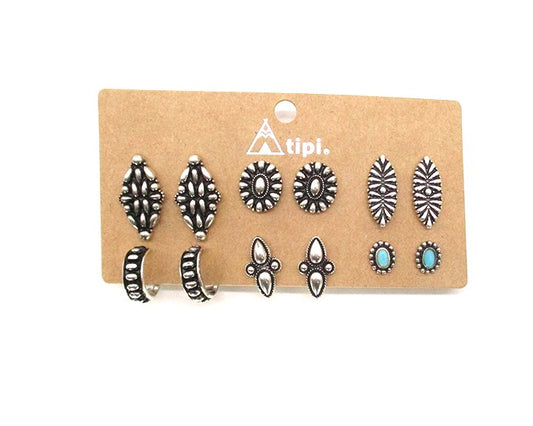 Western Mix 6 Earring Set