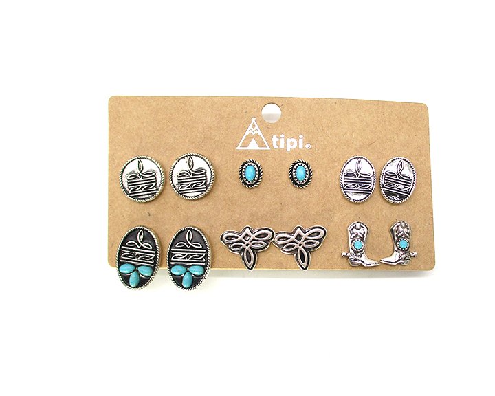 Western Mix 6 Earring Set