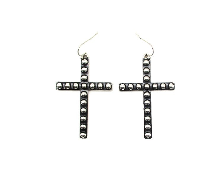 Western Bubble Cross Earring